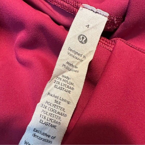 Lululemon Wunder Train High-Rise Tight 28” Pomegranate size 4 - Picture 7 of 9